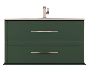 Изображение товара Тумба под раковину Cezares Tiffany 55331, 100 см, подвесная, зеленая