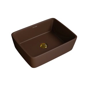 Изображение товара Раковина Grossman Color GR-3016BRM 48 см фаянс коричневая матовая накладная