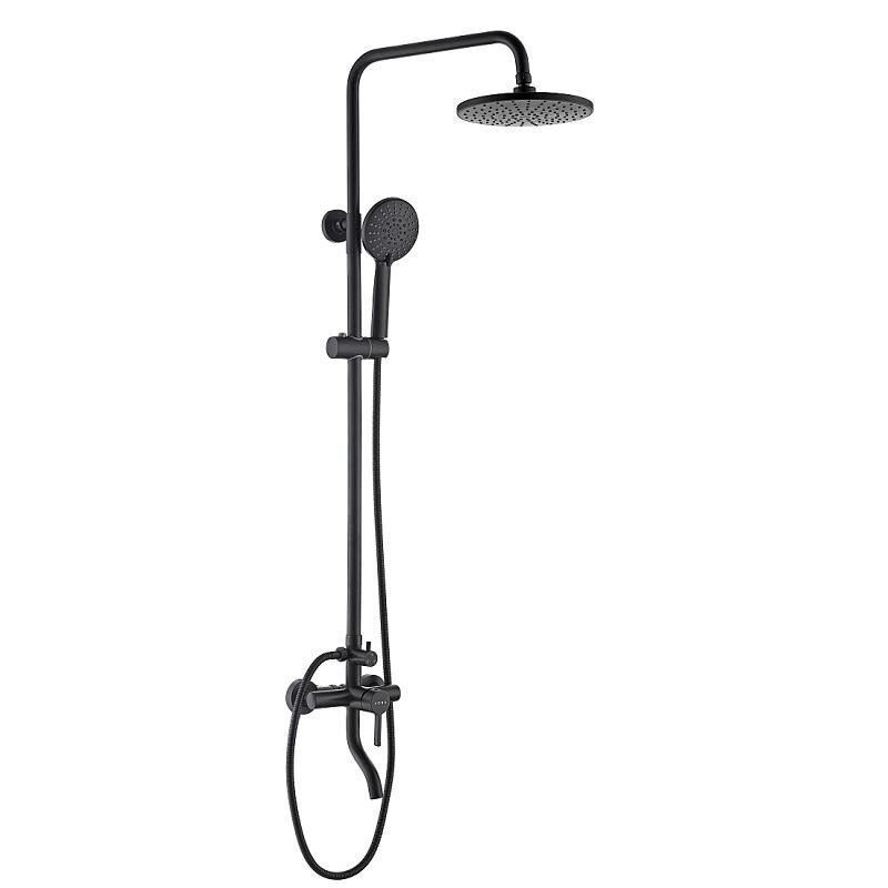 Изображение товара Душевая система Voda Vessel Black VST3000BL с регулируемой стойкой