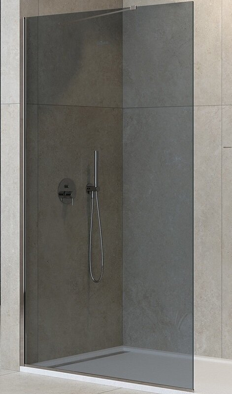Изображение товара Душевая стенка со свободным входом Cezares Liberta, 120 см, графит, хром