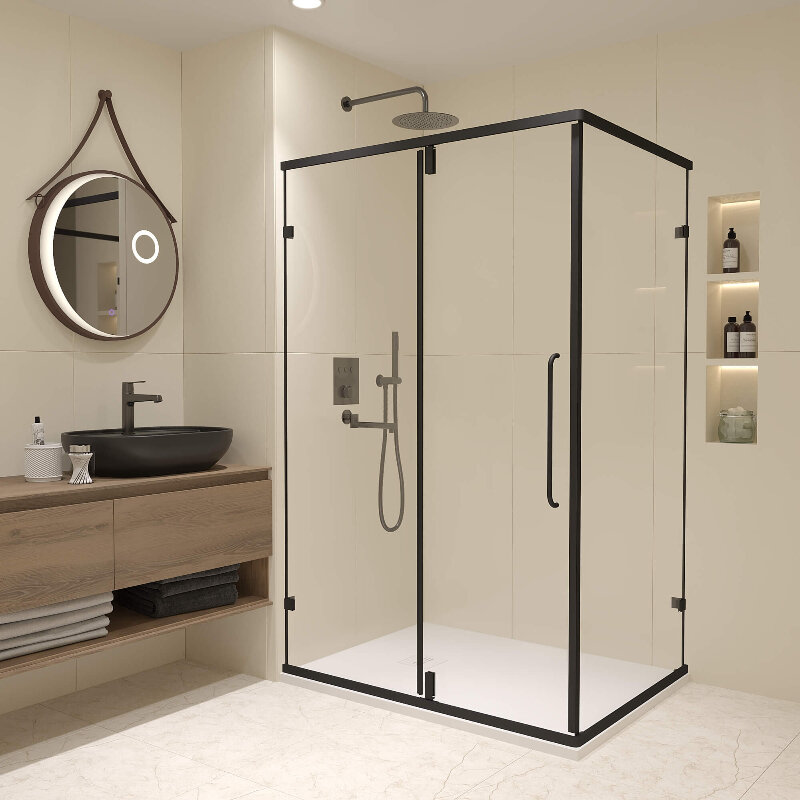 Изображение товара Душевой уголок RGW Classic CL-46-B 100x80 см черный профиль