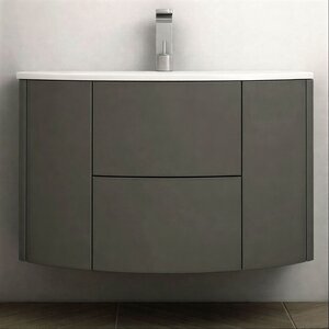 Изображение товара Тумба под раковину Cezares Eden 55069, 90 см, подвесная, темно-серый матовый