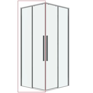 Изображение товара Душевая дверь Grossman Galaxy 1/2.K33.01.70.10.00, 70 см, стекло прозрачное, профиль хром