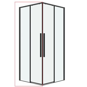 Изображение товара Душевая дверь Grossman Galaxy 1/2.K33.01.11.42.00, 110 см, стекло прозрачное, профиль графит сатин