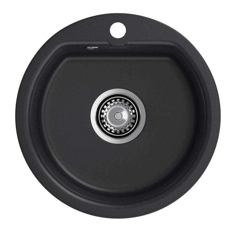 Изображение товара Кухонная мойка GranFest Smart 435 черная из искусственного мрамора 43.4 см