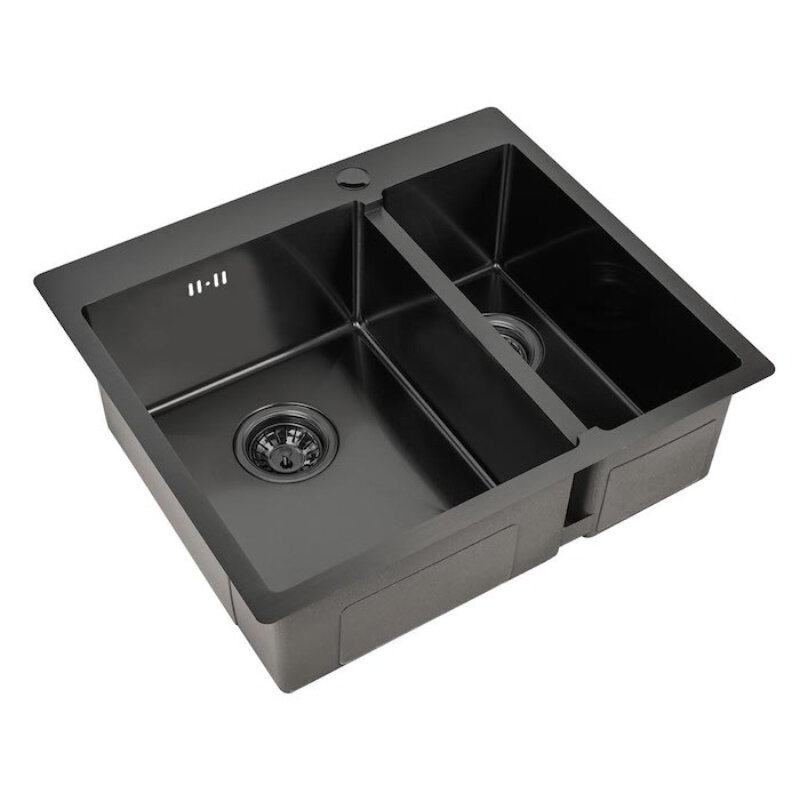 Изображение товара Кухонная мойка Zorg PVD 59-2-51 с брашированным покрытием и двухчашенная