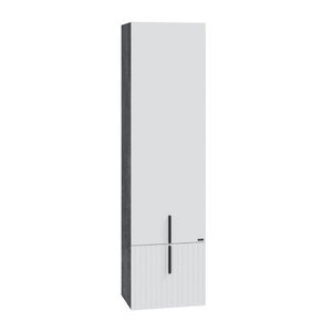 Изображение товара Шкаф-пенал Санта Юпитер 700365 40 см подвесной тёмный с белым глянцем