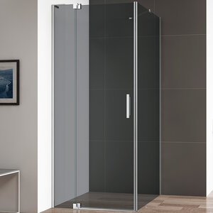 Изображение товара Душевой уголок Cezares Slider-AH-1-90-90/100-GRIGIO-Cr, 90 x 90 см, стекло тонированное, профиль хром