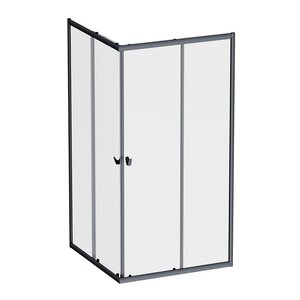 Изображение товара Душевой уголок Am.Pm Sunny W87G-403-100100-BT, 100 x 100 см, стекло прозрачное, профиль черный матовый