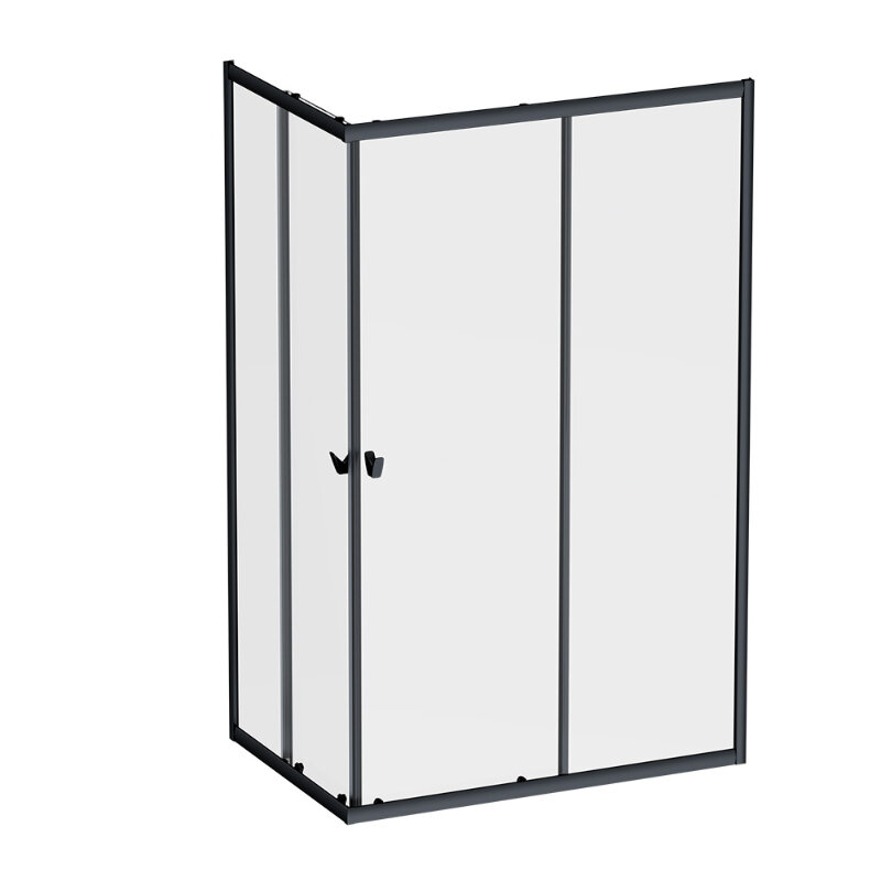 Изображение товара Душевой уголок Am.Pm Sunny W87G-403 120x80 см прозрачное стекло черный матовый профиль