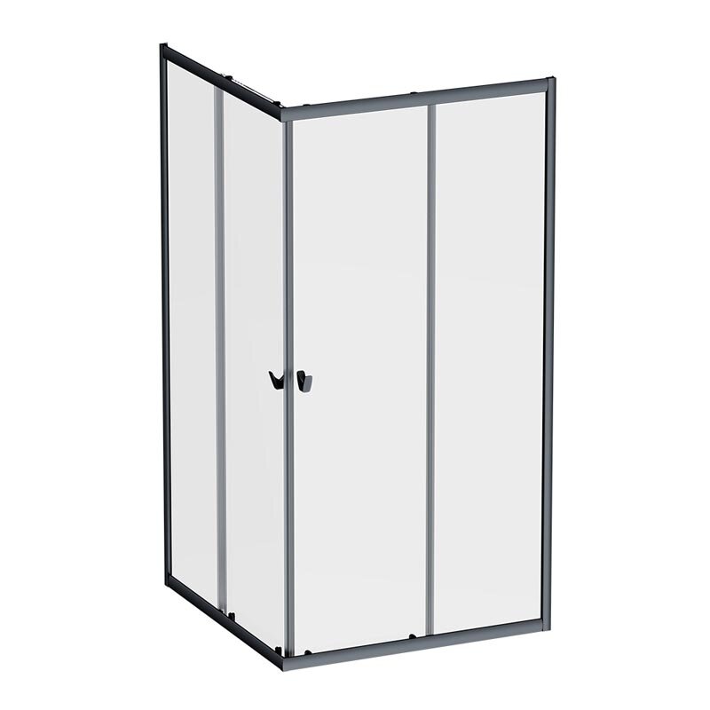 Изображение товара Душевой уголок Am.Pm Sunny W87G-403-12090-BT, 120 x 90 см, стекло прозрачное, профиль черный матовый