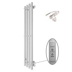 Изображение товара Полотенцесушитель электрический Altasan Арго12021БМ, ширина 21 см, высота 120 см, диммер справа, цвет белый матовый