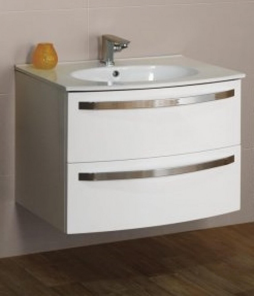 Изображение товара Тумба под раковину Cezares Comfort 75 см, подвесная, белая, Италия