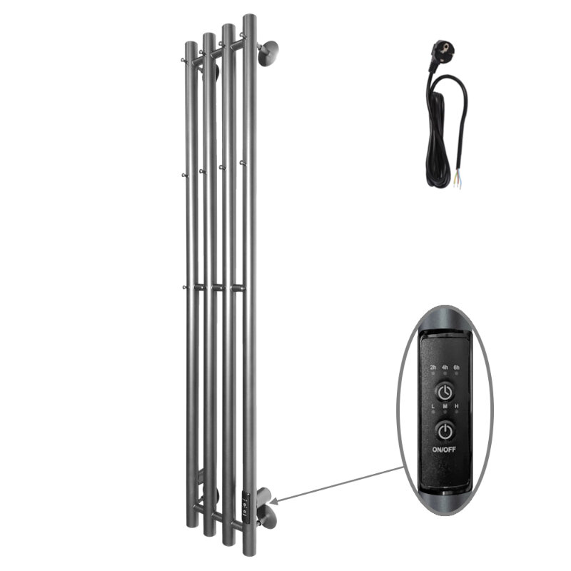 Изображение товара Электрический полотенцесушитель Altasan АргоЛюкс12021Г 21 см x 120 см, правое подключение