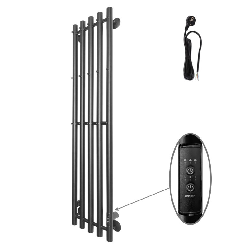 Изображение товара Электрический полотенцесушитель Altasan АргоЛюкс 120 см черный муар