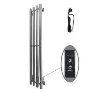 Изображение товара Полотенцесушитель электрический Altasan АргоПроф12021Г, ширина 21 см, высота 120 см, диммер справа, цвет графит