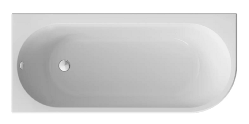 Изображение товара Акриловая угловая ванна Creto Melissa 170x75 асимметричная белая