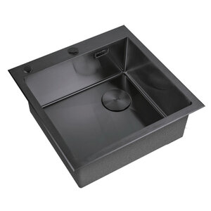 Изображение товара Кухонная мойка Zorg LUX 5151 GRAFIT 51 см из нержавеющей стали с PVD покрытием