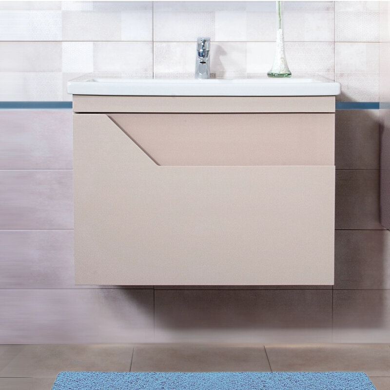 Изображение товара Тумба под раковину Бриклаер Брайтон 70 см подвесная серый МДФ Россия