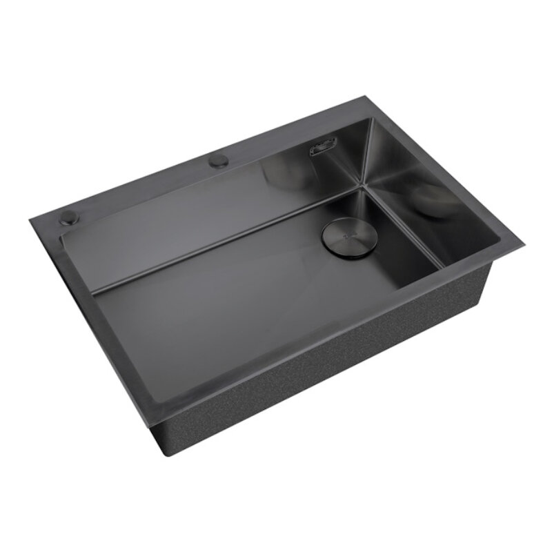 Изображение товара Кухонная мойка Zorg LUX 7551 GRAFIT, 75 см, нержавеющая сталь, цвет графит