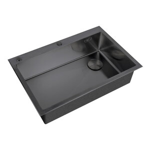 Изображение товара Кухонная мойка Zorg LUX 7551 GRAFIT 75 см нержавеющая сталь графит