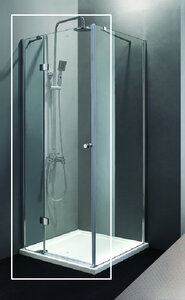 Изображение товара Душевая дверь Cezares Verona-W-60/60-P-Cr-L, 120 см, стекло Punto, профиль хром