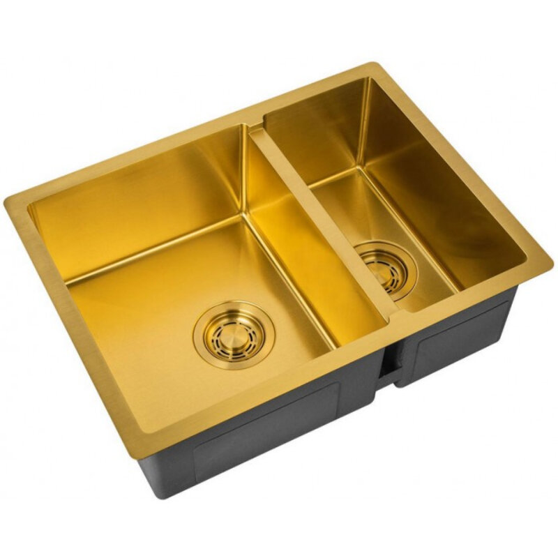 Изображение товара Кухонная мойка Zorg ZL R 580-2-440 BRONZE, 58 см, нержавеющая сталь, цвет бронза