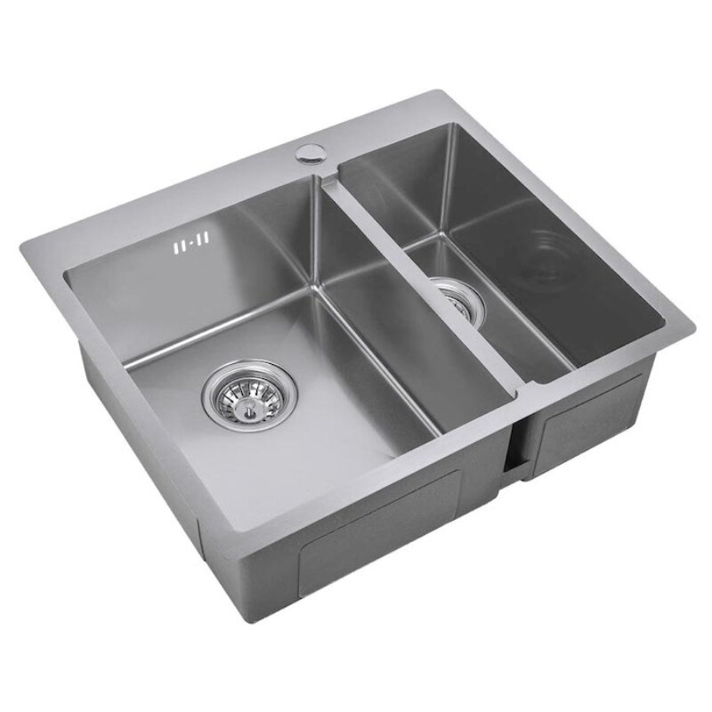 Изображение товара Кухонная мойка Zorg R 59-2-51-L/R 59 см из нержавеющей стали, двухчашевая