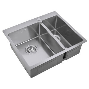 Изображение товара Кухонная мойка Zorg R 59-2-51-L/R 59-2-51-R, 59 см, нержавеющая сталь, цвет нержавеющая сталь, основная чаша слева/справа