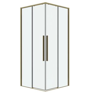 Изображение товара Душевой уголок Grossman Galaxy 300.K33.01.8070.32.00, 80 х 70 см, стекло прозрачное, профиль золото сатин