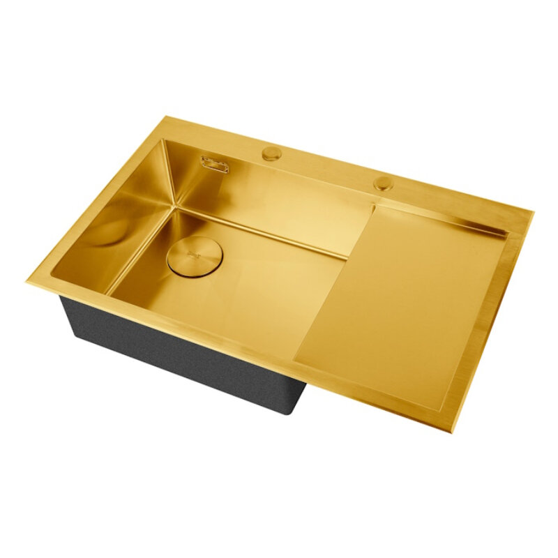 Изображение товара Кухонная мойка Zorg LUX 7851-L BRONZE/LUX 7851-R BRONZE, 78 см, нержавеющая сталь, цвет бронза, чаша слева/справа