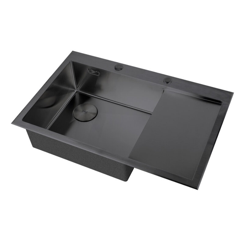 Изображение товара Кухонная мойка Zorg LUX 7851-L или 7851-R из нержавеющей стали с графитовым покрытием 78 см