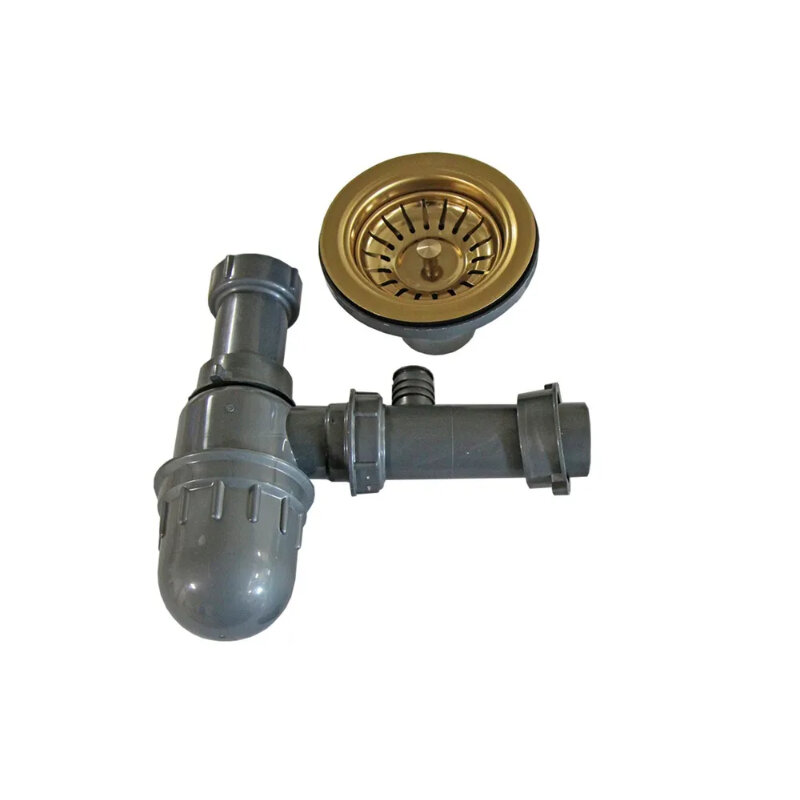 Изображение товара Сифон для кухонной мойки Zorg PVD W 2 BRONZE с выпуском бронза