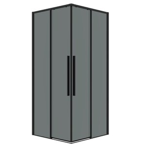 Изображение товара Душевой уголок Grossman Galaxy 300.K33.01.1280.21.10, 120 х 80 см, стекло тонированное, профиль черный матовый
