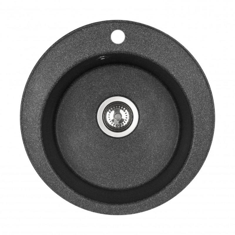 Изображение товара Кухонная мойка Aquaton Шелли 1A734732SS210, 50 см, искусственный камень, цвет графит