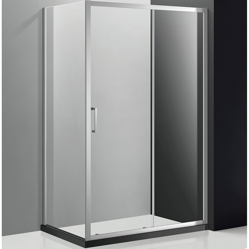 Изображение товара Душевой уголок Cezares MOLVENO-AH-11-150/100-C-Cr-IV из прозрачного стекла с хром-профилем 150x100 