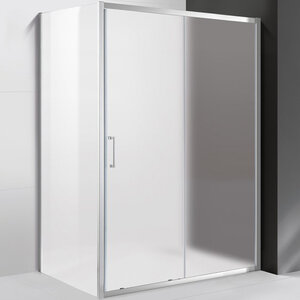 Изображение товара Душевой уголок Cezares MOLVENO-AH-11-150/90-P-Cr, 150 x 90 см, стекло текстурное, профиль хром