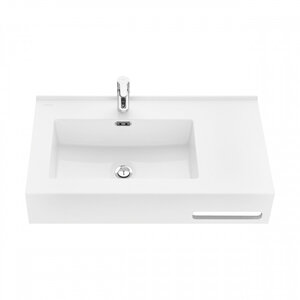 Изображение товара Раковина Aquaton Квадро Про 1A734431QA01L 80 см из искусственного камня белая