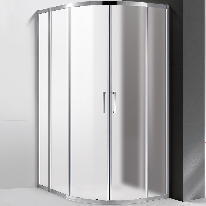 Изображение товара Душевой уголок Cezares MOLVENO-RH-2-110/80-P-Cr, текстурное стекло, хром, 90x100 см