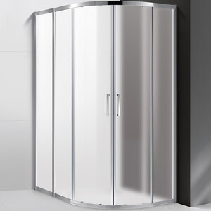 Изображение товара Душевой уголок Cezares MOLVENO-RH-2-130/100-P-Cr, 130 x 100 см, стекло рифленое, профиль хром