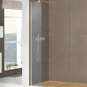 Изображение товара Душевая стенка Cezares LIBERTA-L-1-25-GR-Cr, 25 см, без дверей, стекло графит