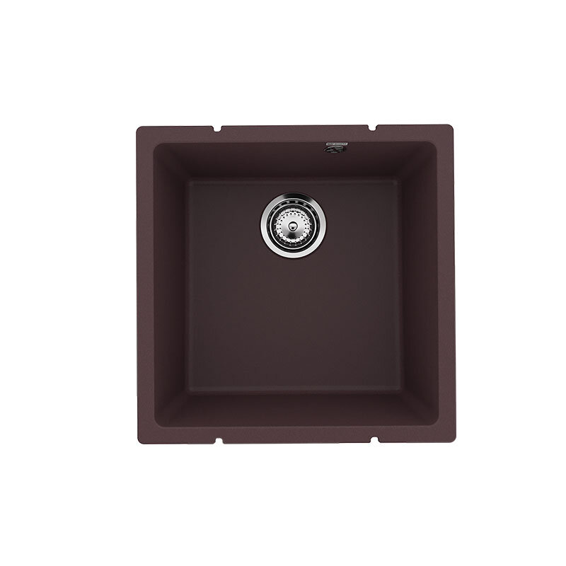 Изображение товара Мойка кухонная Ulgran Quartz Underground 400, Under 400-06, 45 см, материал кварцевый композит, цвет трюфель