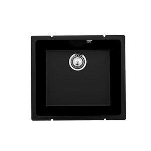 Изображение товара Мойка кухонная Ulgran Quartz Underground 450, Under 450-07, 50 см, материал кварцевый композит, цвет уголь