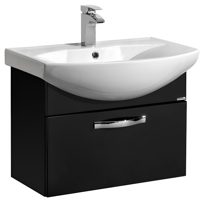 Изображение товара Тумба под раковину Aquaton Ария 1A134001AA950 65 см подвесная черная