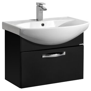 Изображение товара Тумба под раковину Aquaton Ария 1A134001AA950 65 см подвесная черная