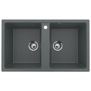 Изображение товара Мойка кухонная Ulgran U-708-343, искусственный мрамор, 86 см, серый