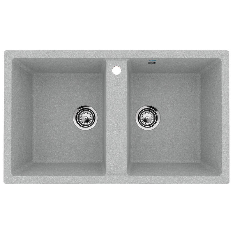 Изображение товара Кухонная мойка Ulgran U-708-342 из искусственного мрамора, 86 см, цвет графит