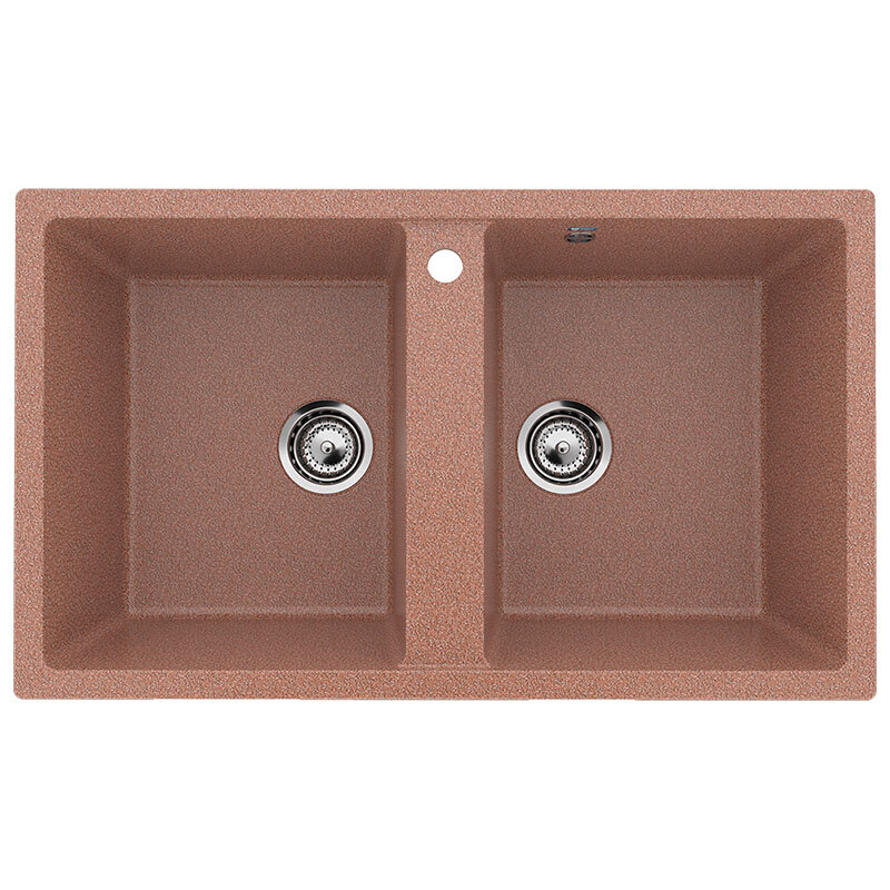 Изображение товара Кухонная мойка Ulgran U-708-307, искусственный мрамор, 86 см, терракот