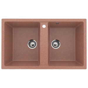Изображение товара Мойка кухонная Ulgran U-708-307, 86 см, материал искусственный мрамор, цвет терракот