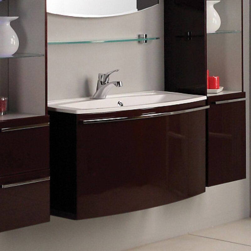 Изображение товара Тумба под раковиной Aquaton Севилья 1A126401SE340 95 см подвесная гранат